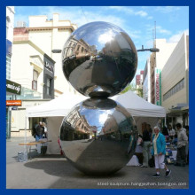 Mirror polishing stainless steel ball sculpture